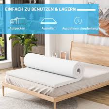 COSTWAY Kylande Bäddmadrass 140x200 cm - 5 cm Gel-Skum